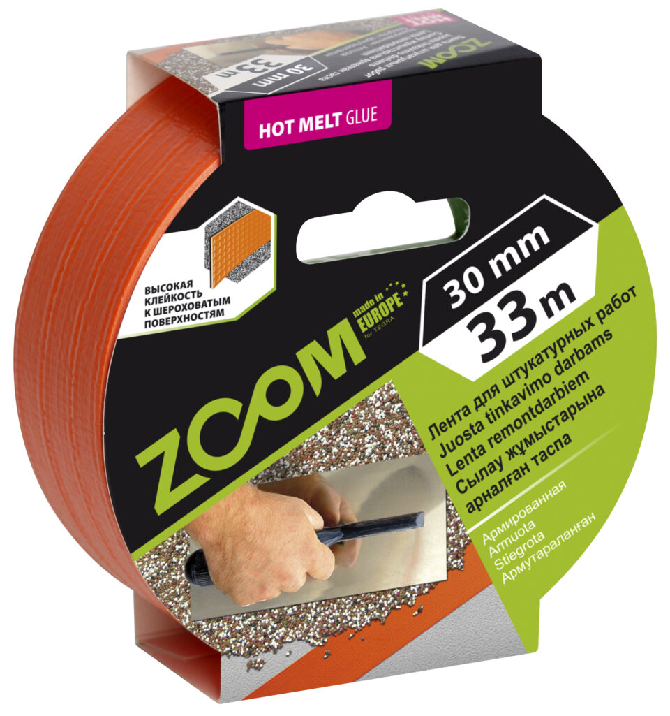 ZOOM Armēta līmlenta apmetuma darbiem 30 mm x 33 m