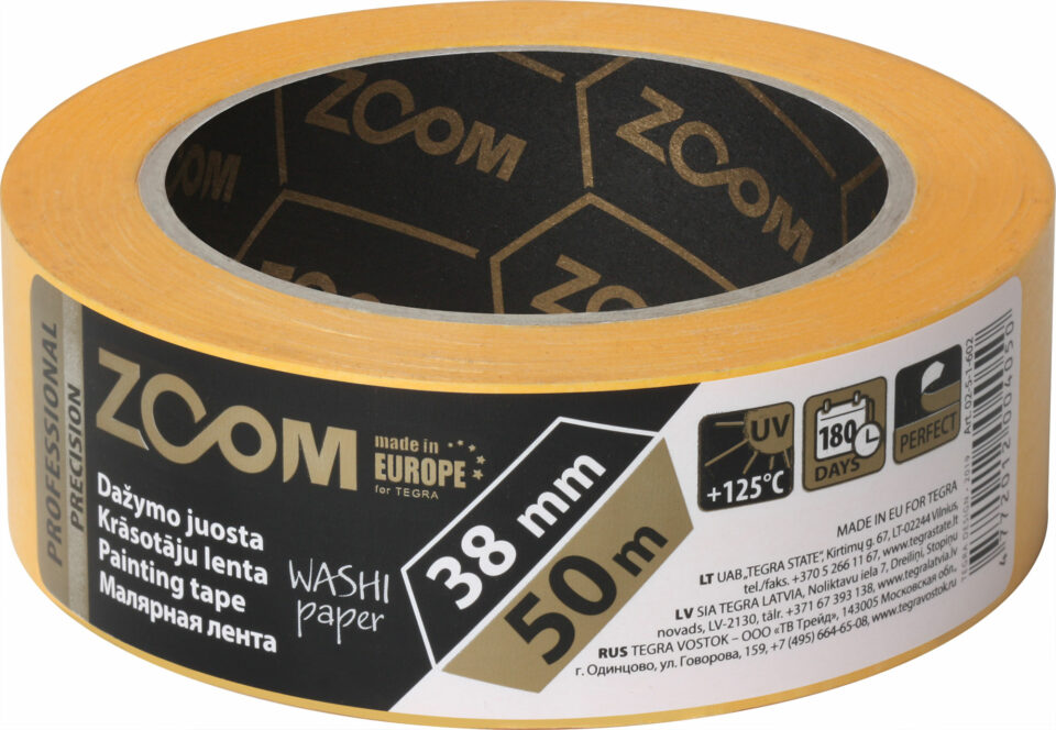 ZOOM Profesionālā krāsošanas līmlenta 38 mm x 50 m PRECISION