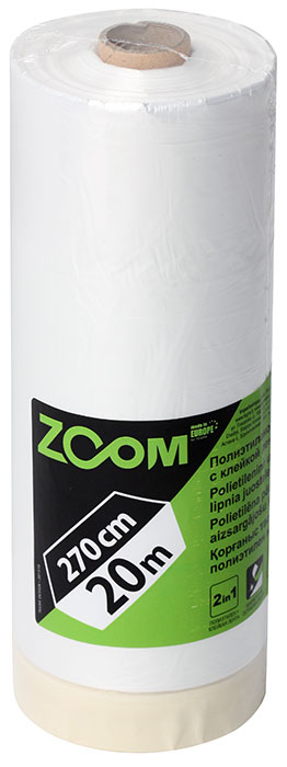 ZOOM Masking tape with polythene sheeting