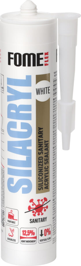 FOME FLEX Siliconized acrylic sealant SILACRYL, white