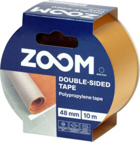 Zoom Double-sided polypropylene tape, 48 mm x 10 m