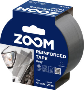 Zoom Duct tape, grey, 48 mm x 25 m