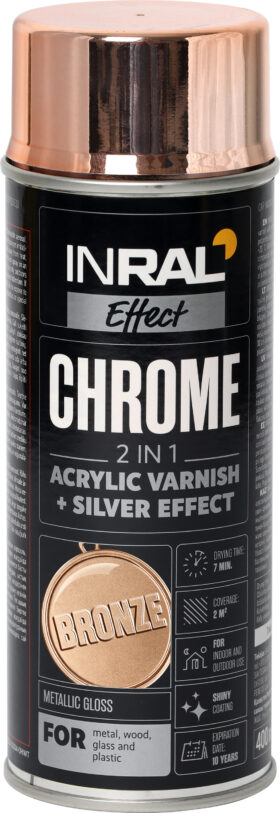 Inral Spray paints CHROME, copper