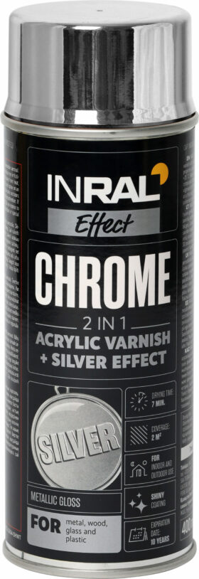 Inral Spray paints CHROME, silver