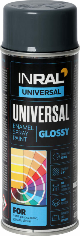 Inral Spray paints UNIVERSAL Enamel, anthracite grey