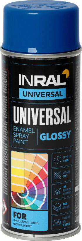 Inral Spray paints UNIVERSAL Enamel, gentian blue