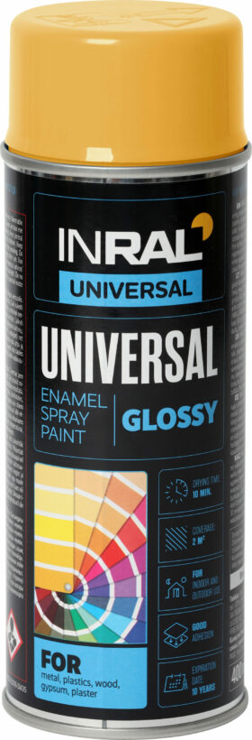 Inral Spray paints UNIVERSAL Enamel, melon yellow
