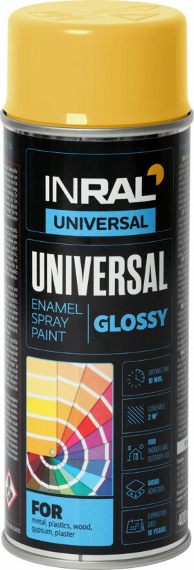 Inral Spray paints UNIVERSAL Enamel, signal yellow