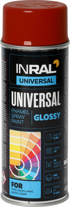 Inral Spray paints UNIVERSAL Enamel, fire red