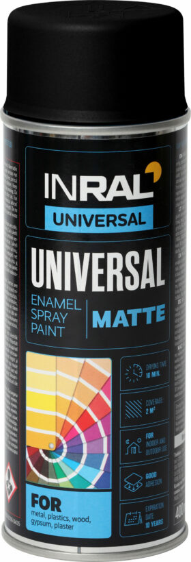 Inral Spray paints UNIVERSAL Enamel, dark black