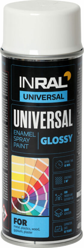 Inral Spray paints UNIVERSAL Enamel, White