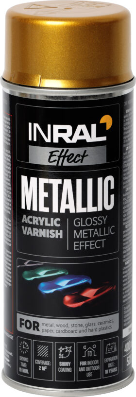 Inral Spray paints METALLIC, golden