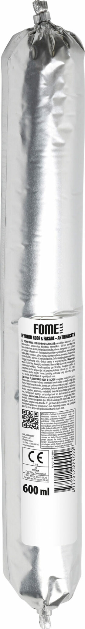 FOME FLEX Roof&Facade new generation professional hybrid sealant, anthracite, 600 ml