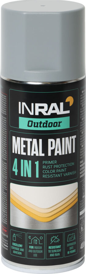 METAL PAINT 4in1 Anti-corrosive Spray Paint, Telegrey 2, matte