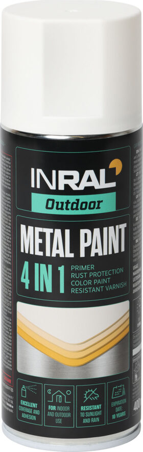 METAL PAINT 4in1 Anti-corrosive Spray Paint, Pure White, matte