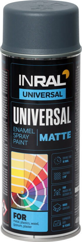 Spray Paint Enamel, Graphite Grey RAL7024, matte